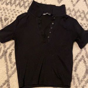Collar T-shirt from Zara